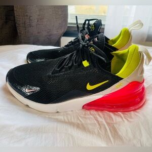 Nike Black and Neon Yellow Women's Shoes
